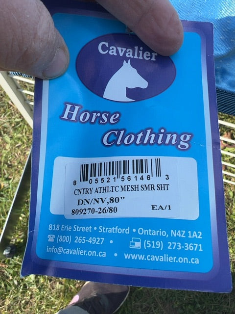 Blue Cavalier Country Athletic Mesh Summer Sheet, 80"