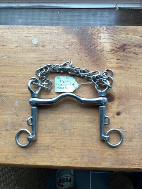 Silver  Low Port Mullen Mouth Pelham, 5"