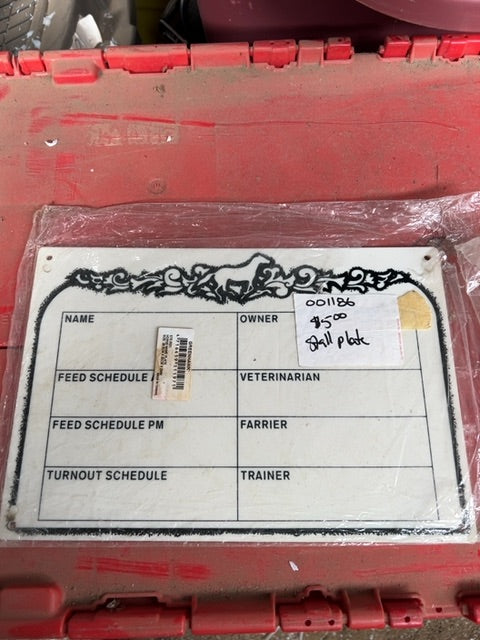 Greenhawk Stall Plate