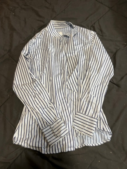 Navy Stripe Marigold Show Shirt, 8