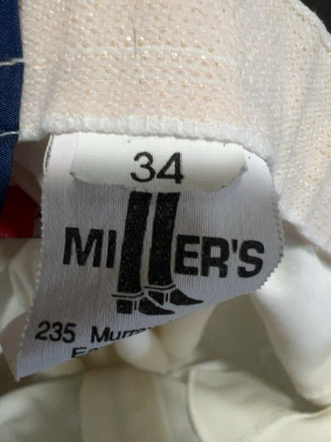 White Miller Knee Patch Breeches, 34