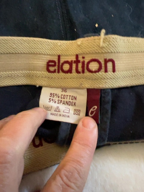 Navy Elation Full Seat Breeches, 36