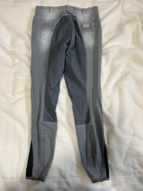 Denim Pikeur Full Seat Breeches, 30L