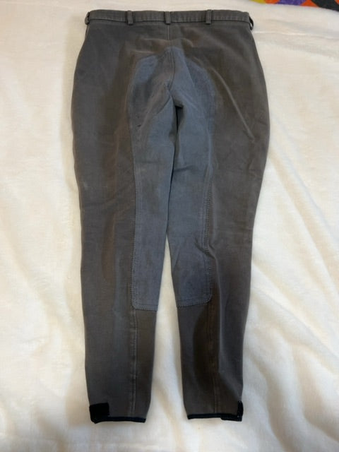 Dk Grey Mountain Horse Full Seat Breeches, 34L