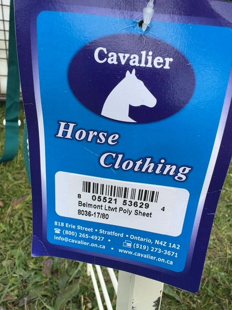 Green Check Cavalier Belmont Lightweight Poly Sheet, 80"