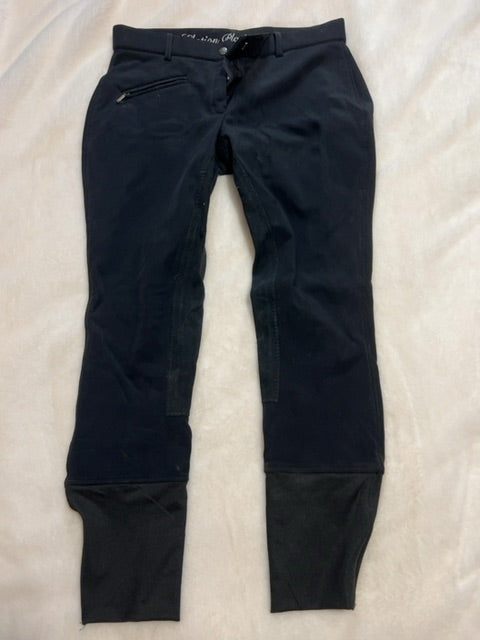 Black Elation Platinum Full Seat Breeches, 32R