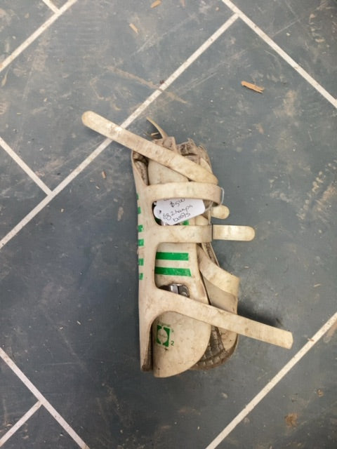 White with Green Stripe Hampa Boots, 2