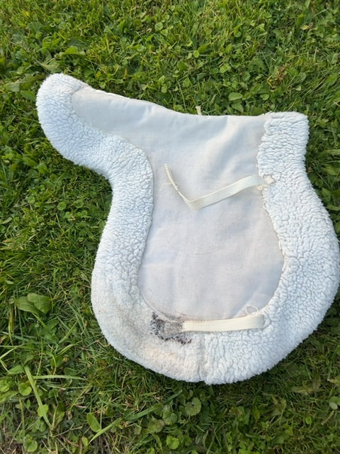 White Equifleece Saddle Pad, Full Front