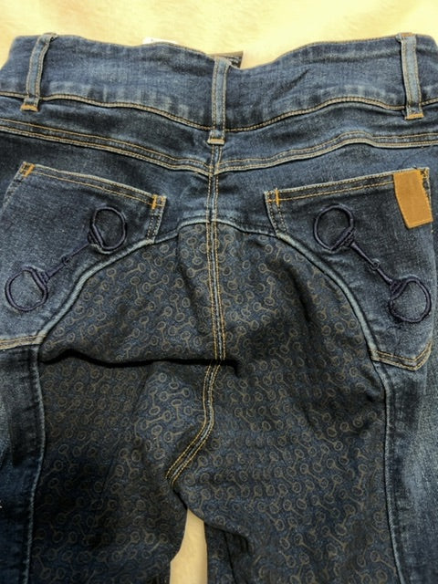 Denim Horze Full Seat Breeches, 28