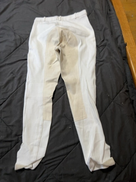 White Elation Full Seat Breeches, 32