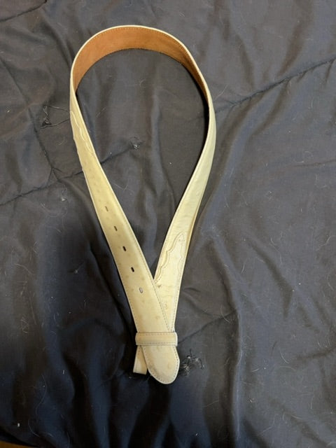 Cream Tony Lama Belt, 32"