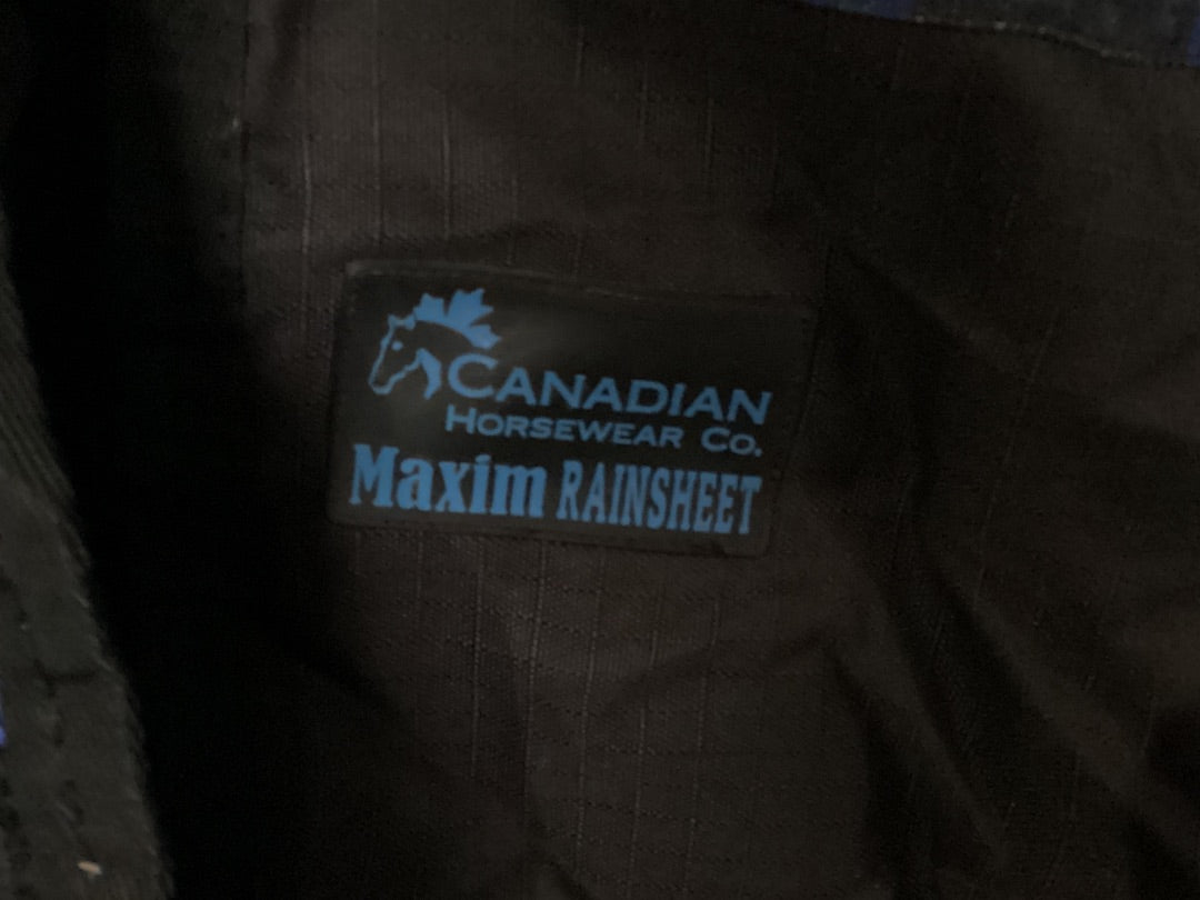 Blue Plaid Canadian Horsewear Maxim Rainsheet, 75”