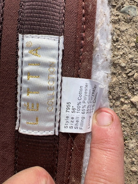 Brown Lettia Fleece Girth, 56"