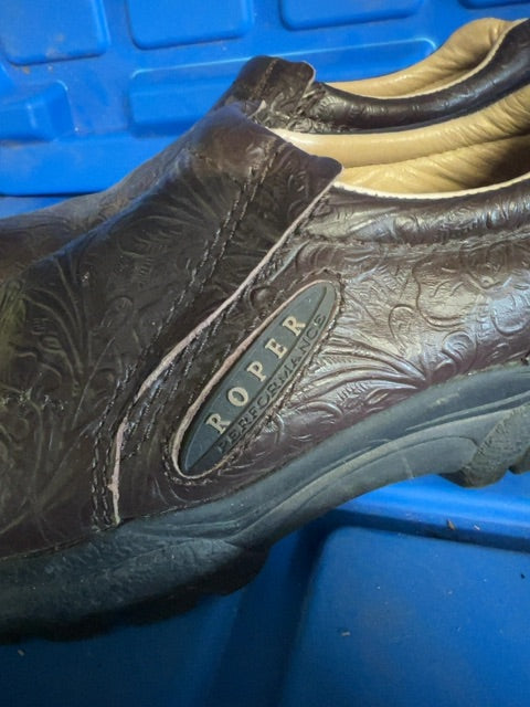 Brown Roper Slip On Shoes, 6
