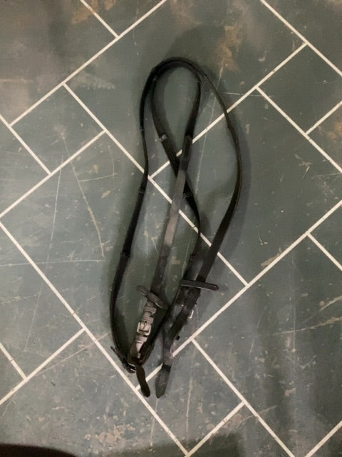 Black  Web Reins with Buckle Ends, Full