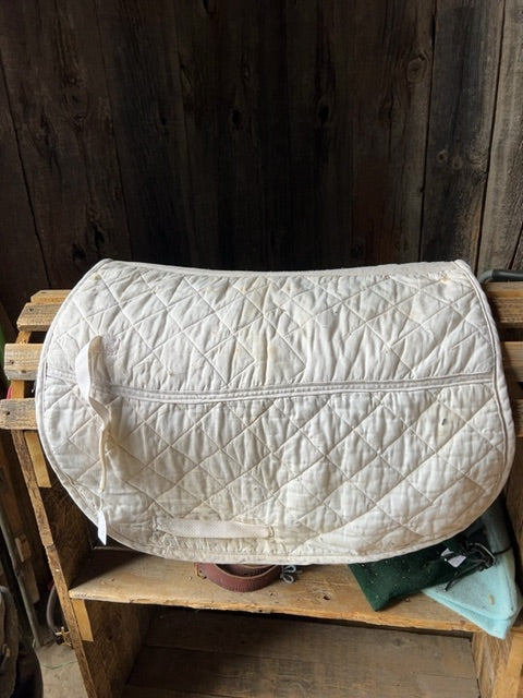 White  Saddle Pad