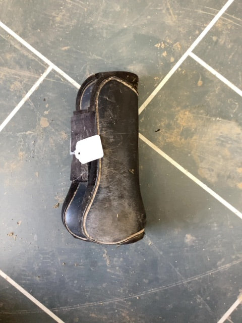 Black Lamicell Open Front Boots, Full