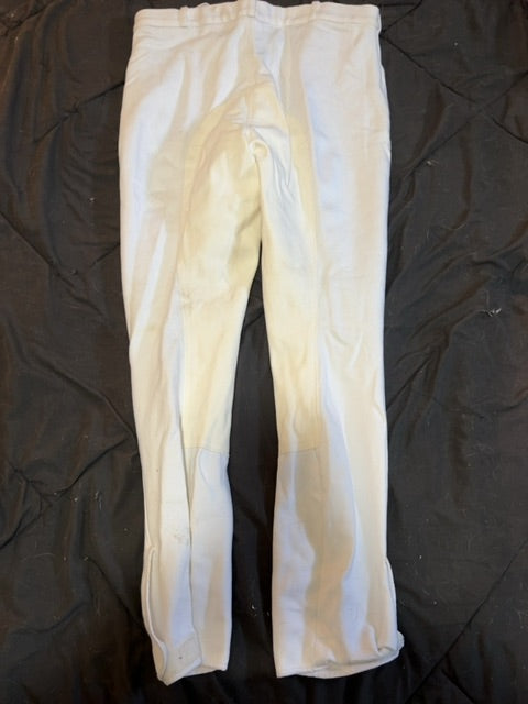 White Elation Pull On Fullseat Breech, 34