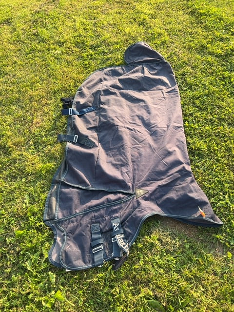 Navy Horze Avalanche Pro Fleece Lined Rain, 72”