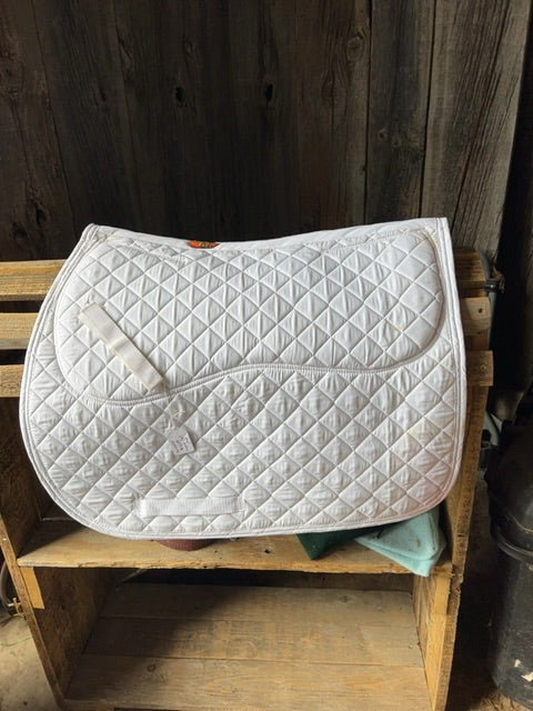White Impact Gel Saddle Pads, 20"