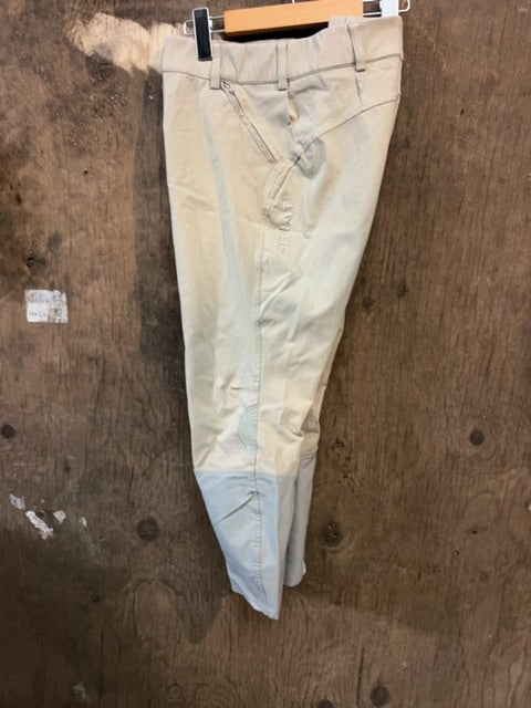 Tan Ariat Kneepatch Breeches, 34R
