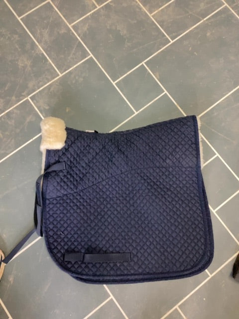 Navy NSC Sheepskin Saddle Pad, Dressage