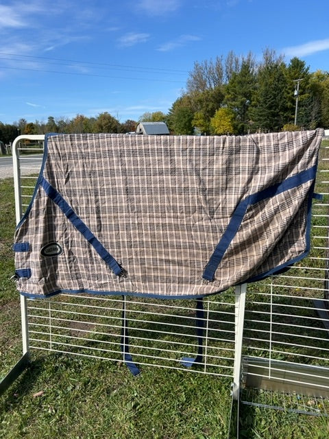 Shedrow Plaid Shedrow Stable Sheet, 70"