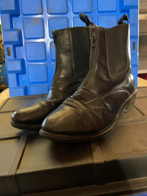 Black Auken Paddock Boots, 10?