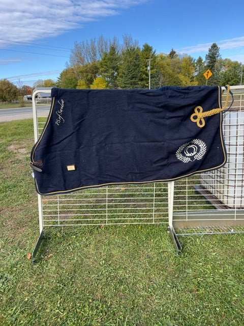 Navy PS of Sweden Wool Cooler, 74"