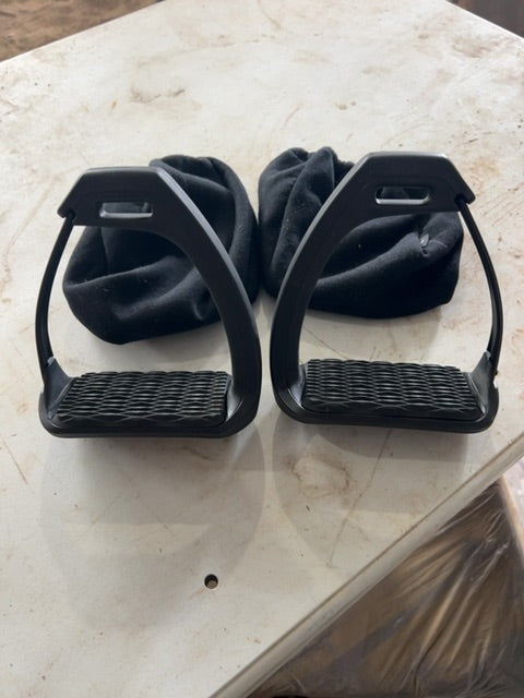 Black Fouganza Safety Stirrups, 5”
