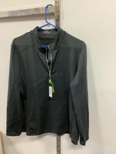 Black Equestrian Stockholm 3/4 Zip Shirt, XXL