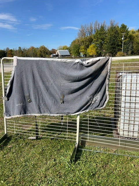 Grey/Silver Equi Theme Fleece Cooler, 72"