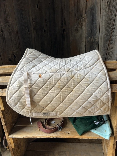 White Roma Saddle Pad, Full