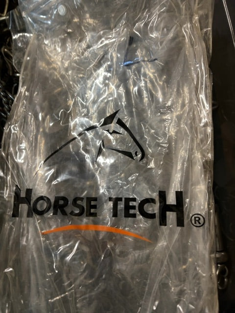 Black/Blue Horsetech Half Chaps, Large