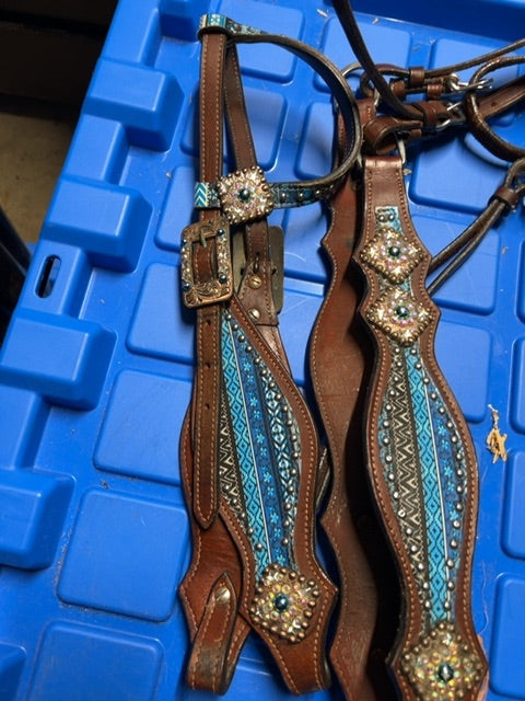 Western Headstall and Breastplate set, Full