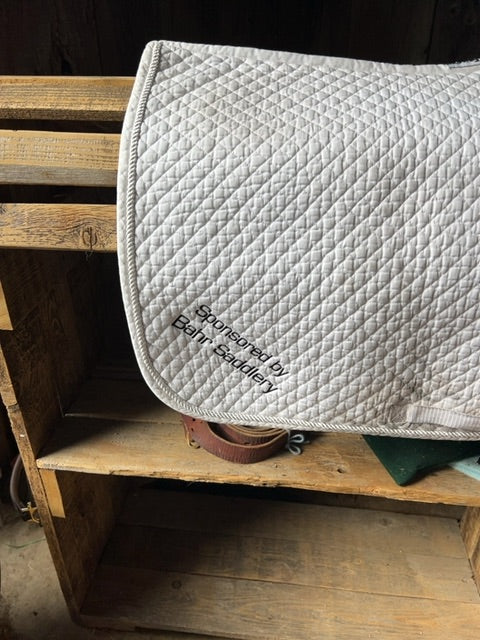 White  Dressage Pad, Full