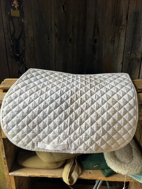 White Shedrow Saddle Pad, Full