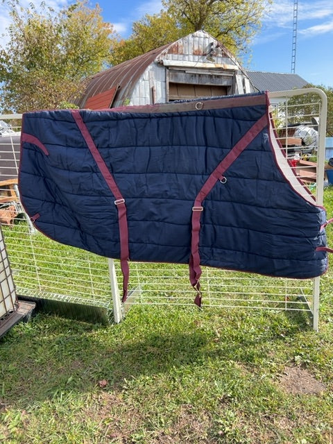 Navy  Stable Blanket, 80"
