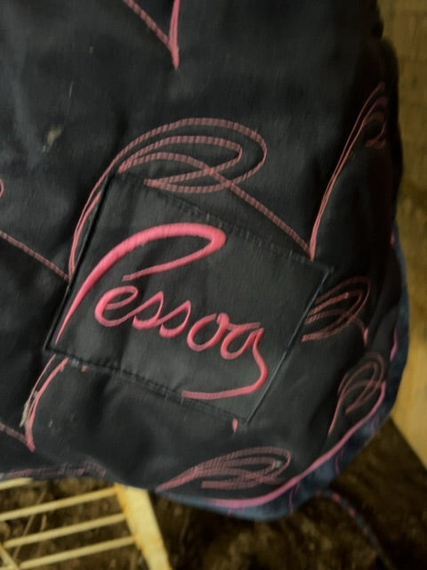 Navy Pessoa Stable Blanket, 84”