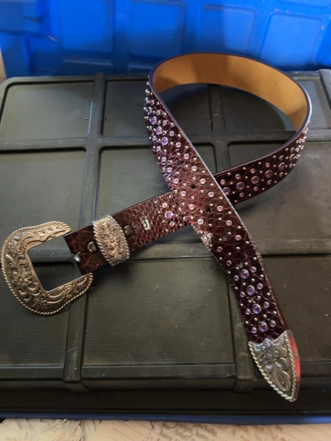 Pink Ariat Bling Belt, 26