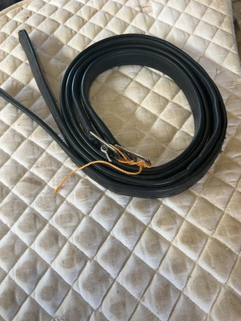 Black  Stirrup Leathers, 152 cm (60”)
