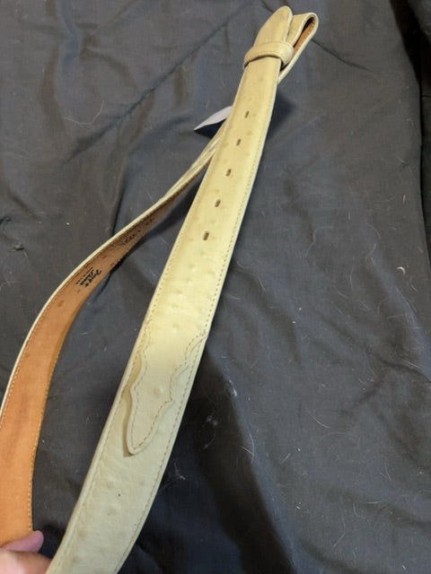 Cream Tony Lama Belt, 32"