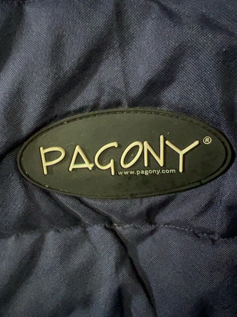 Navy Pagony Stable Blanket, 78”