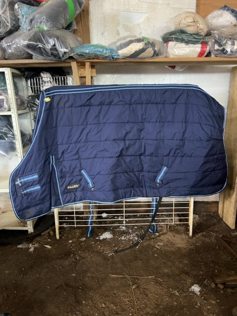 Navy Pagony Stable Blanket, 78”