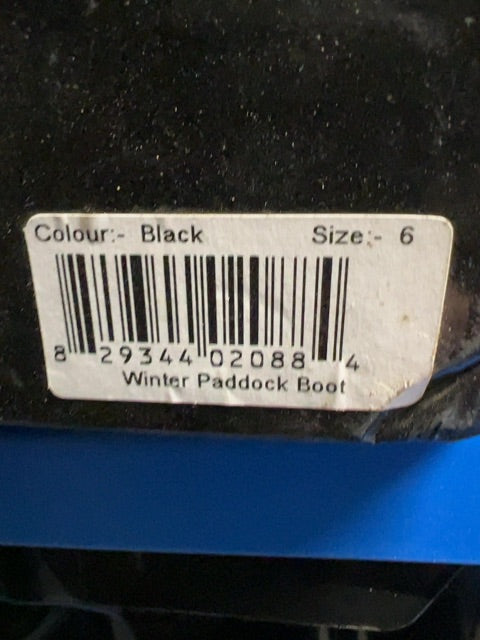 Black Lace Silverline Winter Paddock Boots, Ladies 6