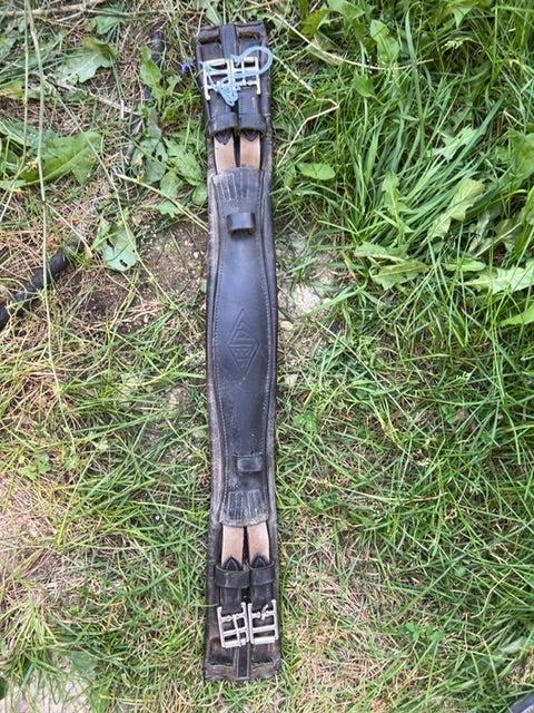 Dark Brown Laser Dressage Girth, 28"