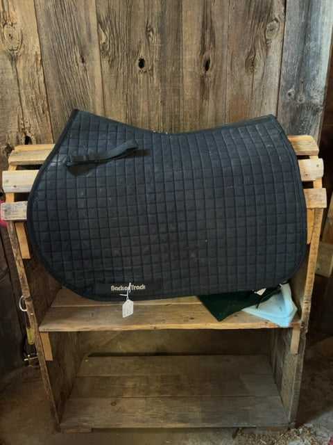 Black Back on Track Saddle Pad, Full