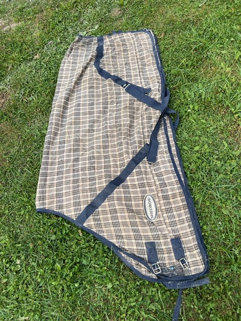 Shedrow Plaid Shedrow Stable Sheet, 76”
