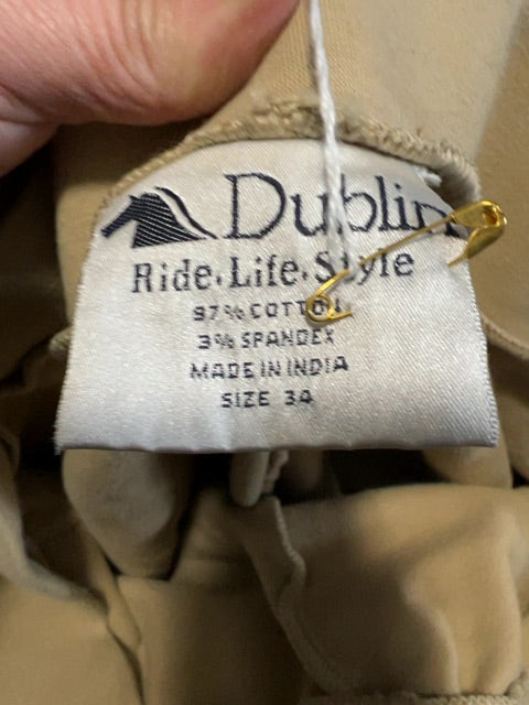 Beige Dublin Kneepatch Breeches, 34