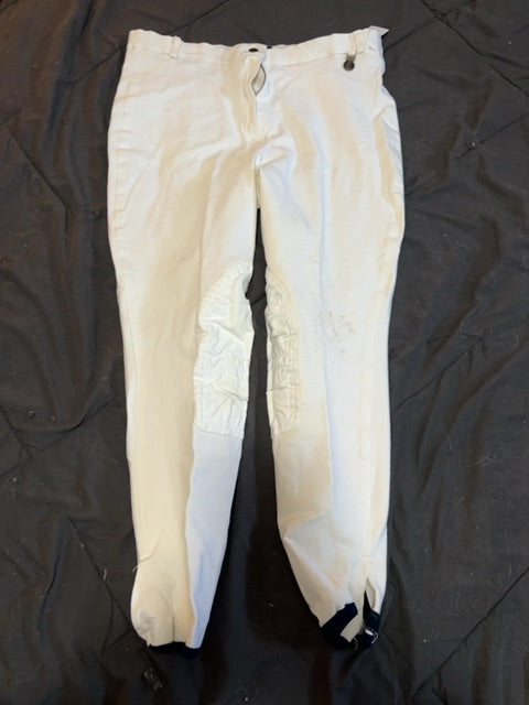 White Miller Breeches, 34L